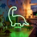 Neonová LED lampa - zelený dinosaurus - 3 x AA + USB - 25,9 x 8,5 x 24,3 cm