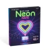 Neonová LED lampa - barevné srdce - 3 x AA + USB - 25,2 x 1,6 x 23 cm