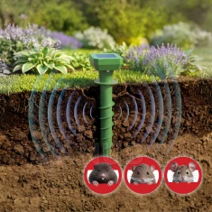 Zasouvací solární odpuzovač škodců - 80 mAh - 500 m2 - IP44