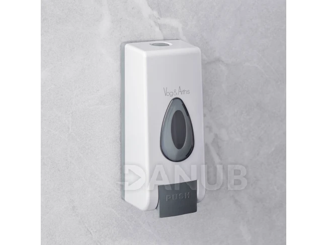 Dávkovač mýdla - s ručním dávkováním - 350 ml - na stěnu - bílý