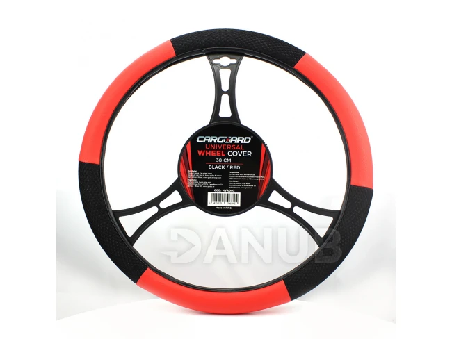 Potah na volant - 38 cm - HVA003 - Červená / Černá