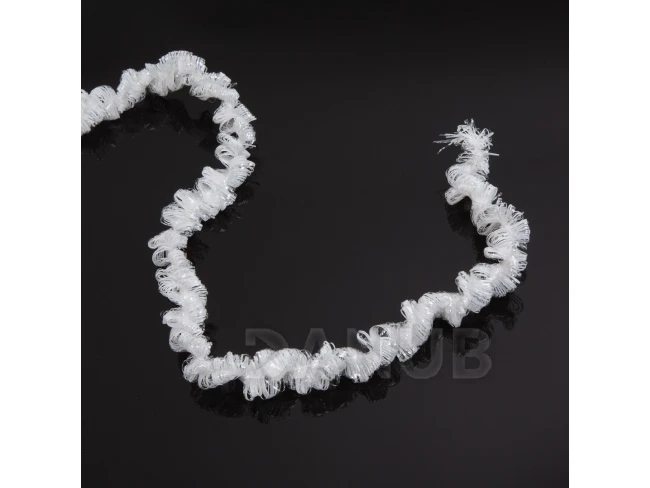 Bílá spirálová girlanda - 180 cm