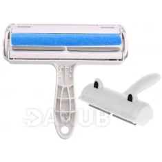 Kartáč na čištění povrchů od zvířecích chlupů bílo-modrý