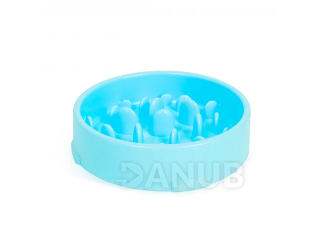 Miska pro psy - proti hltání - modrá