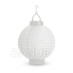 Solární lampion - bílý - studená bílá LED - 21 cm