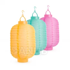 Solární lampion - 3 barvy - studená bílá LED - 21 cm