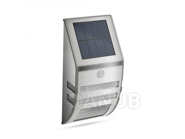 LED solární nástěnná lampa - s pohybovým senzorem - studená bílá - 170 x 78 mm