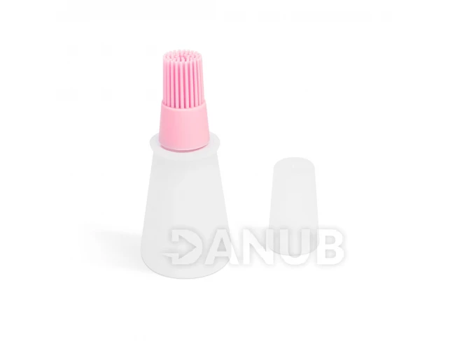 Silikonový štětec na olej - 60 ml - růžový