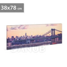 LED obraz - "New York" - 2 x AA, 38 x 78 cm