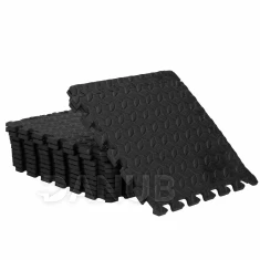 pěnové puzzle protiskluzové 30 x 30 x 1 cm - 12 ks - černé