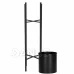 Kovový stojan na květiny Round - 74cm - černý matný