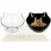 Dvojitá miska pro psa a kočku s protiskluzovým dnem - černá/průsvitná