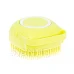Silikonový kartáč na mytí koček a psů žlutý