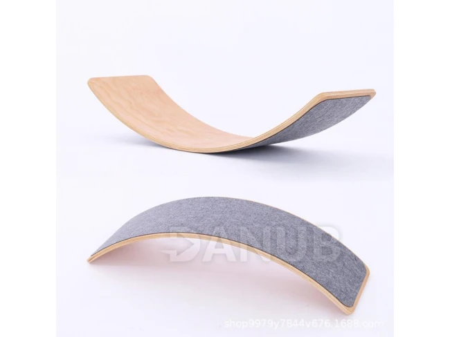 Balanční houpací deska pro děti Wave Board - dřevo + flís Balanční houpací deska pro děti Wave Board - dřevo + flís