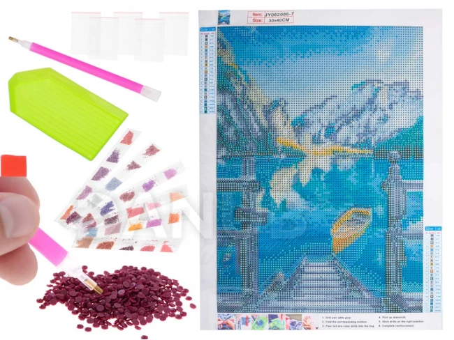 Diamantové malování souprava 5D jezero