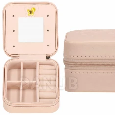 Šperkovnice na zip - světle růžová