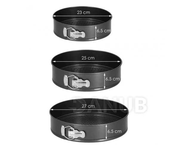 Sada dortových forem - 3ks - kov