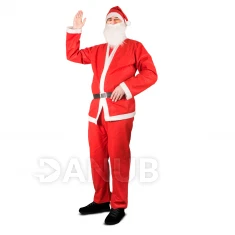 Sada mikulášského kostýmu - kalhoty, kabát, čepice, brada, opasek