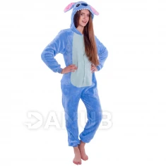 Plyšový overal Kigurumi - vzor Stitch - velikost S - 155 cm