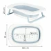 Skládací silikonová vanička pro děti - mátově bílá