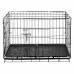 Chovatelská klec pro zvířata - skládací - 100 x 70 x 60 - L - černá
