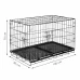 Chovatelská klec pro zvířata - skládací - 100 x 70 x 60 - L - černá