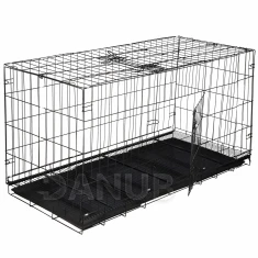 Chovatelská klec pro zvířata - skládací - 130 x 70 x 60 cm - XL - černá