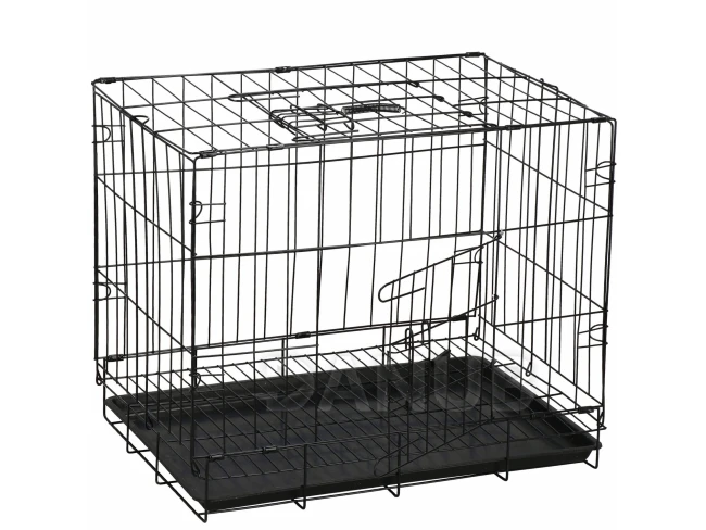 Chovatelská klec pro zvířata - skládací - 50 x 42 x 34 cm - XS - černá