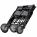 Skládací zahradní/turistický vozík - 80 kg - černo-šedý