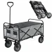 Skládací zahradní/turistický vozík - 80 kg - černo-šedý