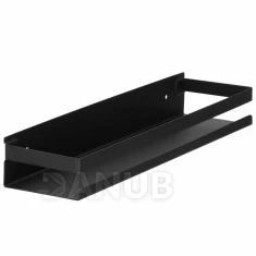 Koupelnová police do sprchy 40x10 cm - hliník - černá