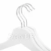 Dřevěný věšák na oblečení - 20 ks - bílý
