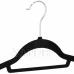Velurový věšák na oblečení - 20 ks - černý