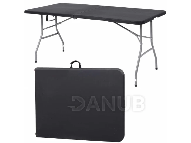Zahradní cateringový stůl skládací - 180cm - černý