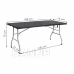 Zahradní cateringový stůl skládací - 180cm - černý