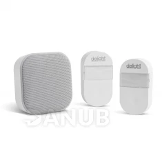 2 v 1 bezdrátový zvonek a noční světlo - Kinetic - 2 externí jednotky - bílý