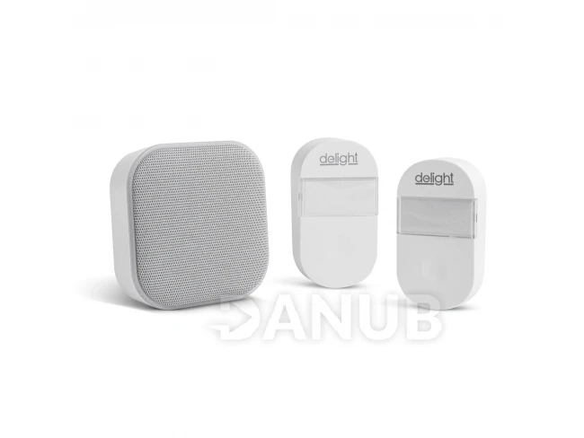 2 v 1 bezdrátový zvonek a noční světlo - Kinetic - 2 externí jednotky - bílý