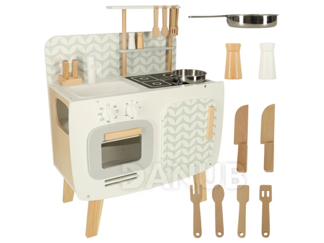 Retro dřevěná kuchyňka LULILO - MDF + doplňky