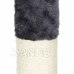 Škrábadlo pro kočky - tyč 240 - 260 cm - tmavě šedá/krémová
