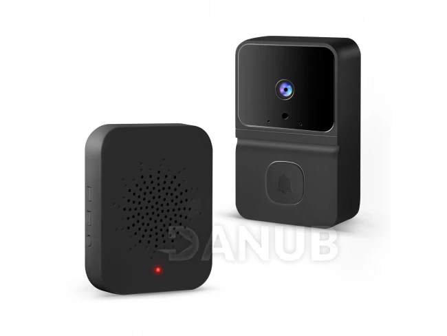 Sada smart videovrátného - Wi-Fi, s akumulátorem - HD - černá