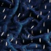 Plyšová deka LUX - 150x200cm - tmavě modrá + stříbrné detaily