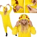 Plyšový overal Kigurumi - vzor pikachu - velikost S - 156 cm