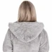 Dámský plyšový župan Classic s kapucí - L/XL - světle šedý