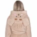 Dámský plyšový župan Classic s kapucí - S/M - světle hnědá - vzor medvídek