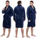 Pánský plyšový župan - L/XL - tmavomodrý