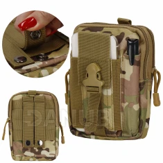 Vojenská zelená taktická taška na opasek - kamufláž