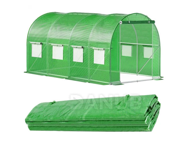 Náhradní kryt na tunelový skleník - fólie - 4,5x2x2 m - UV-4 - 140g/m - zelená