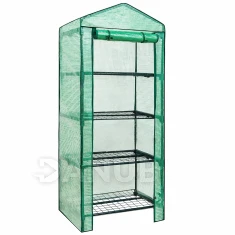 Zahradní skleník - 4 police - fólie UV4 130g/m2 - 1,6x0,5x0,7 m - zelená
