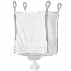 Big Bag pytel s nálevkou - nosnost 1000 kg - 1300l - bílá s šedou