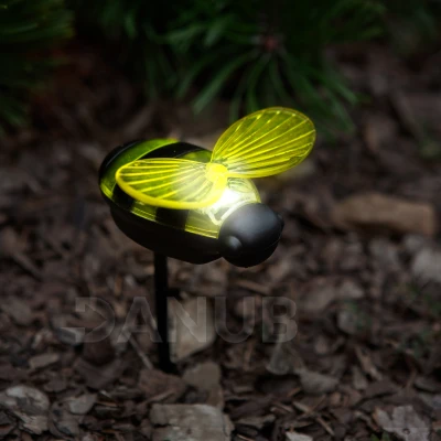 Zapichovací solární lampa - včelka - 8 x 6,5 x 14 cm - bílá LED
